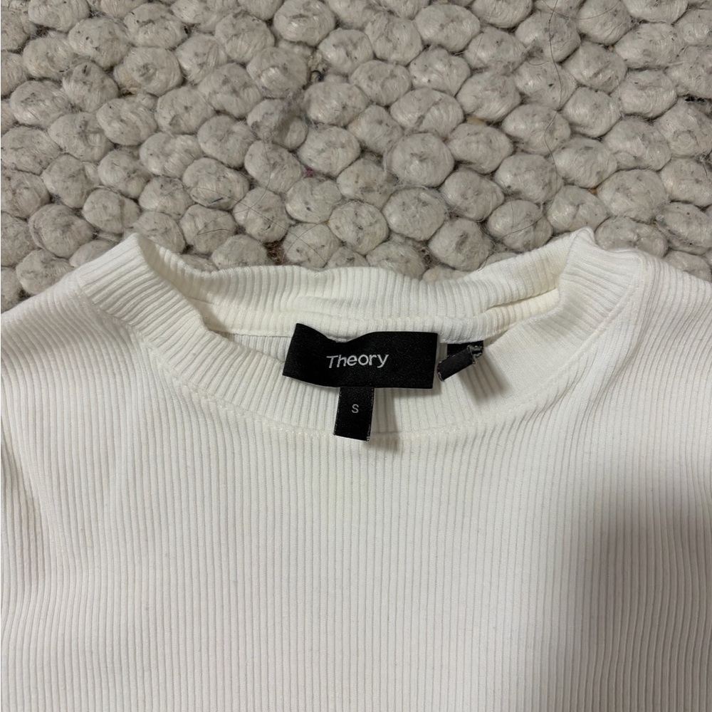 Theory Ribbed Short-Sleeve Top - Picture 2 of 3